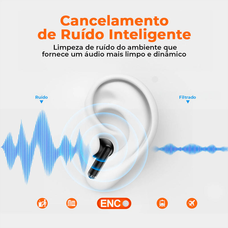 Fone Bluetooth QERE E28 com Bateria de Longa Duração