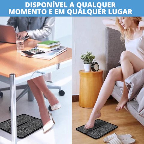 Massageador de Pés Elétrico EMS - Combate Dores e Inchaços