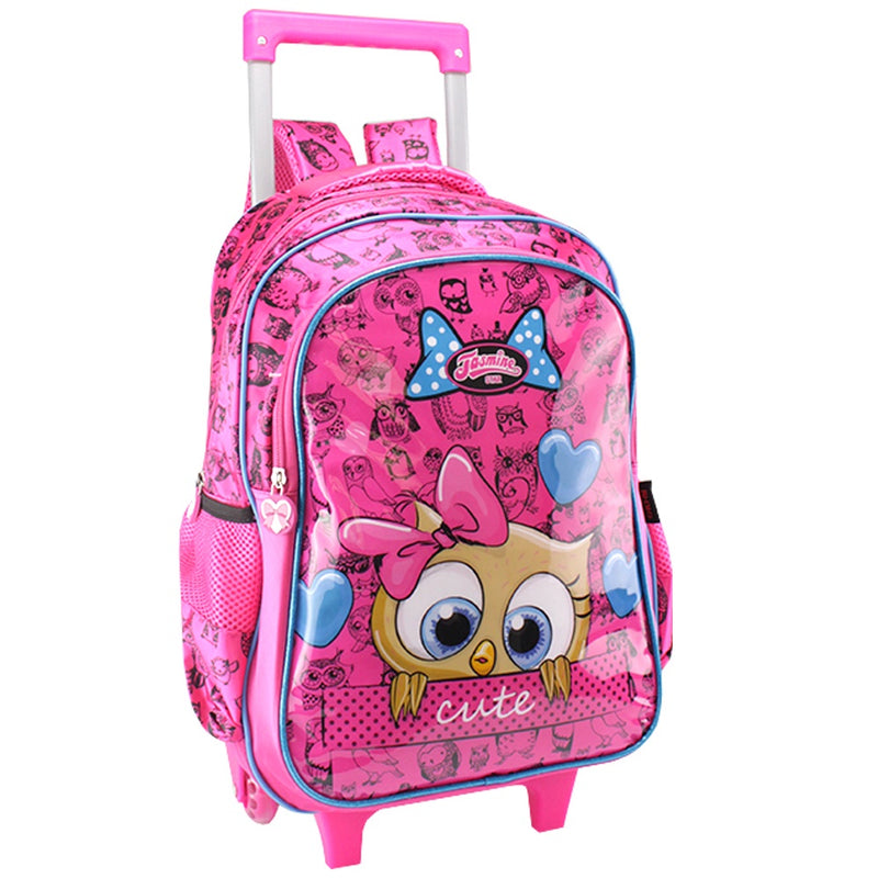 Mochila Escolar Infantil de Rodinhas Menina Bolsa Resistente Impermeável MA9319-EA_ROSA 1108